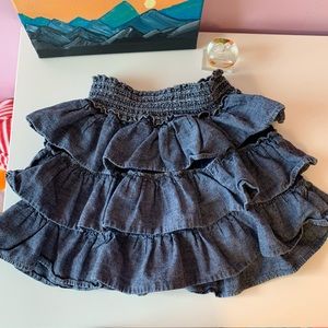 Girls Old Navy denim Ruffle Skirt